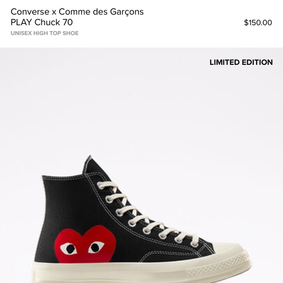 Converse x Comme des Garçons PLAY Chuck 70 Sneakers - Picture 13 of 13